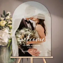 9デザインから選べる✨アーチ型ウエディングウェルカムボード　パネル　結婚式　写真