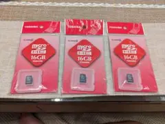 東芝 microSDHCメモリカード 16GB SD-ME016GS 3枚セット