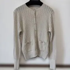 IÉNA ケーブル編みカーディガン ベージュ