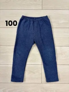 ユニクロ フリースレギンスパンツ ネイビー ロングパンツ 100cm