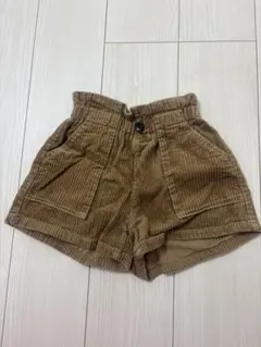 GU キッズ コーデュロイ ショートパンツ ブラウン 綿100%