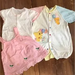 値下げ❗️ミキハウス エリーロンパース、ワンピース3点セット❗️