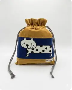 新作!!大人かわいい猫柄巾着袋｜猫柄｜サニタリーポーチにも｜裏地付き