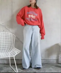 Ungrid 【UNISEX】ヴィンテージカラーロゴスウェット　S