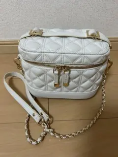 RANDA キルティング2WAYバニティバッグ ホワイト