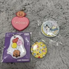 BT21 Shooky キーホルダー＆缶バッジセット
