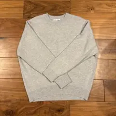 スウェットライクニットオーバーサイズプルオーバー グレー L