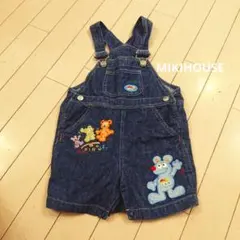 ミキハウス デニムショートオーバーオール 80cm　レトロ　昭和
