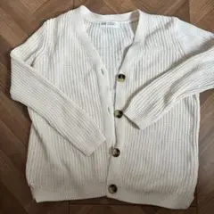 H&M アイボリー 4-6y カーディガン
