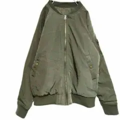 ボマージャケット ボンバージャケット MA-1 ミリタリージャンパー カーキ M