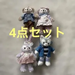 東京ディズニーシー　ダッフィー&フレンズ　ぬいぐるみバッジ　4点セット