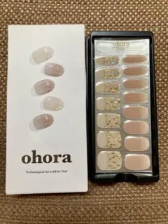オホーラ　ohora ネイルシール　cream shell 15枚