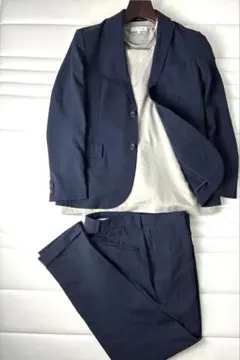 【極美品】BY東レPrimeflexセットアップ 紺 ジャケットSパンツM