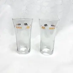 【新品未使用】KIRIN クリアショットグラス 2個セット 昭和レトロ