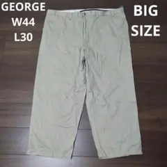 古着 BIGSIZE GEORGE チノパン W44×L30 ベージュ