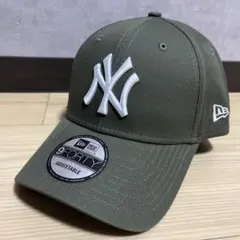 ニューエラ　NEW ERA NY ニューヨークヤンキース　カーキ　ホワイトロゴ