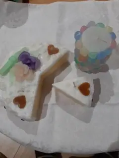 ケーキ型キャンドル、マルチカラーキャンドルセット