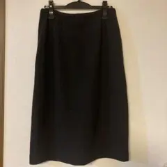 Talbots メリノウール　100％　ダークグレー　スリット入りロングスカートのサムネイル