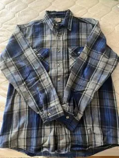 -*o様 70s 80s Cascade プリントネルシャツ M 青黒 ブロック 70s 80s Cascade プリントネルシャツ M 青黒 ブロックチェック - メルカリ