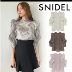 SNIDEL トワルドジュイ柄 ボウタイブラウス 2026年最新】snidel 