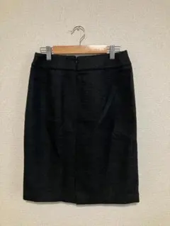 オペークドットクリップ ツイード タイトスカート ブラック M 38 セレモニーのサムネイル