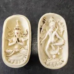 仏像 豆仏 籾福神 木彫 仏教美術 微細彫 - メルカリ