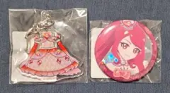 DMMスクラッチくじ ひみつのアイプリ キーホルダー 缶バッジ 一条寺サクラ