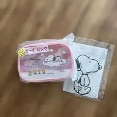 スヌーピー ポーチ ピンク　サンリオ　おまけ付き　一番くじ