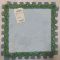 近沢レース店　タオルハンカチ　アガパンサス　アクアブルー　新品　新作