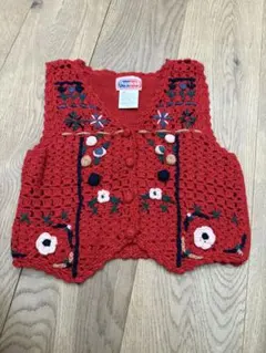 Popsicle 赤い刺繍ベスト 4T 100cm
