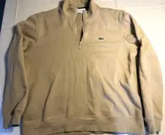 LACOSTE ハイネックハーフジップスウェット XL