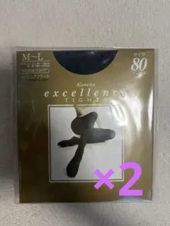 Kanebo excellence タイツ M-L ピュアブラック 2足のサムネイル
