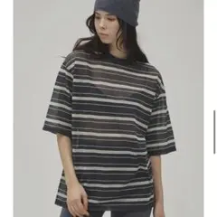 todayful Sheer Border T-shirt インディゴのサムネイル