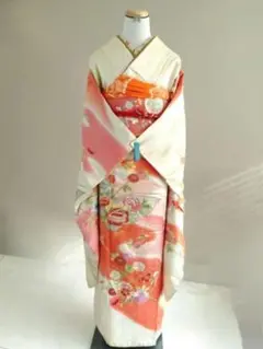 美品　成人式❤️　振袖フルセット　絞り　駒刺繍　御所車飛鶴吉祥文　金彩　正絹　逸品 2025年最新】豪華振袖の人気アイテム - メルカリ