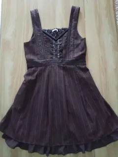 アクシーズファム ジャンパースカート ブラウン