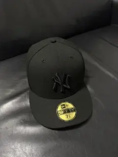 New Era 59FIFTY ブラックキャップ 7 1/4