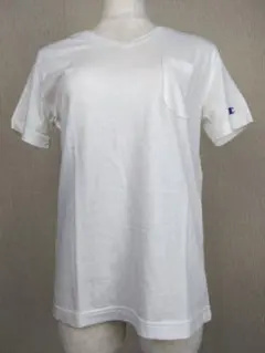 champion チャンピオン【M】Tシャツ 白系 Vネック ポケットA241
