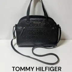 ☆美品☆TOMMY HILFIGER ショルダーバッグ 2way ロゴ型押し