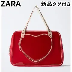 ZARA バレンタインビニールトートバッグ レッドのサムネイル