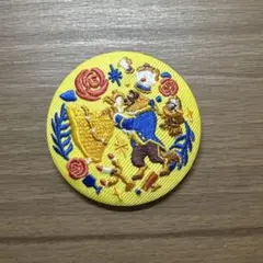 ディズニー　刺繍缶バッジ　美女と野獣　ピンバッジ