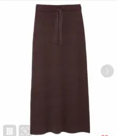 ミラオーウェン　ニットロングスカート　モカ