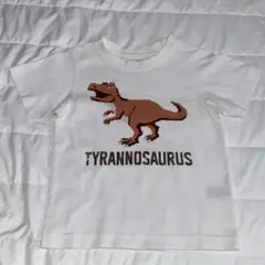 ジーユーGUTyrannosaurus Tシャツ ホワイト110半袖スパンコールのサムネイル