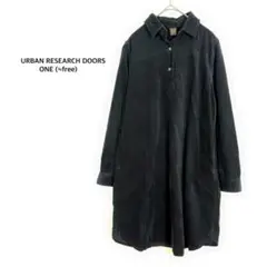 アーバンリサーチドアーズ◉チュニック シャツ ブラック ネイビー コーデュロイ