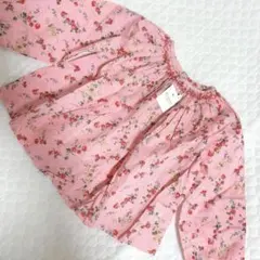 新品 Bonpoint ボンポワン ストッキング 花柄フリルブラウス 18m 