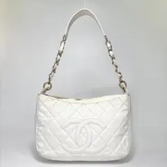 極美品 香奈兒 康朋街 魚子醬皮革 鏈條肩背包 7字頭