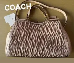 良品　COACH　コーチ　 マディソンギャザード　2way　がま口　ショルダー
