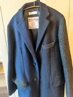 BEAUTY&YOUTH HARRIS TWEED チェスターコート　Mのサムネイル