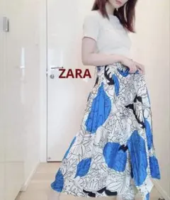 ZARA ザラ プリーツロングスカート 巻きスカート アシメ