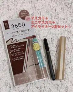 3650 リキッドアイライナー カシスブラック WPコームミニマスカラセット