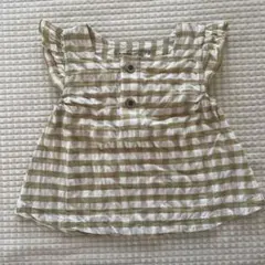 ギンガムチェック　ノースリーブトップス 90cm